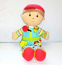 Teach Me To Dress BOY Brown Hair 14in Plush Tie Button Fasten Zip Buckle Hide
