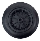BLACK PU 14" Wheelbarrow Wheel 1/2" BORE Light Foam Heavy Duty