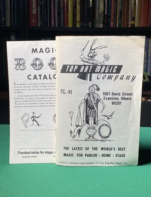 Top Hat Magic Co Catalog 41, w Order Blank/Env (1977), E-Z Magic Book Cat (1981)