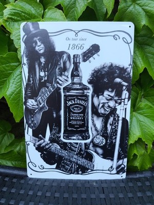 Blechschild Jack Daniel's Slash Hendrix 20x30cm Neu