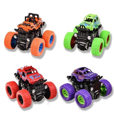 Monster Trucks for Boys, 4 Pack Pull Back Vehicles Cars for Toddlers, 360° Ro...