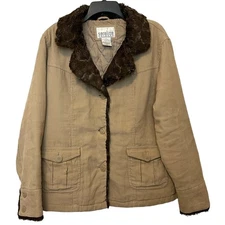 Carolina Colours Corduroy Aviator Jacket Brown Fur Medium