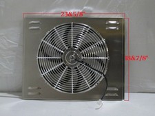 23 X 19 Universal Radiator Fan Shroud And 16 Chrome Plastic Fan 2600cfm