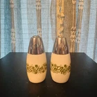 Vintage Pyrex Spring Blossom Crazy Daisy Salt & Pepper Shakers Set 1970s Gemco