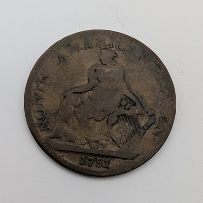 1781 North American Commerce Copper Token Hibernia/Sailing Ship