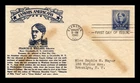 DR JIM STAMPS US COVER FRANCES E WILLARD FAMOUS AMERICANS FDC THERMOGRAPHED