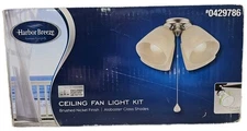 Harbor Breeze Four Light Kit (0429786) For Ceiling Fans Brushed Nickel [84]