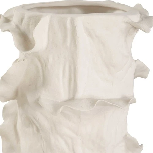 Uttermost 18268 Ripple Crest 14" Tall Ceramic Vases - Set of 2 - White - Picture 2 of 4