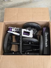 BlessReach Foldable Manual Wheelchair Aluminum 4 Wheels Black Purple