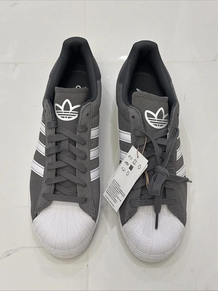 ADIDAS SUPERSTAR Grey Four Ftw White Grey Five Size 10 - Image 4 of 4