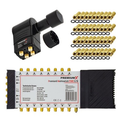 PremiumX 5/16 Multischalter SAT Multiswitch Satelliten Switch Rocket Quattro LNB