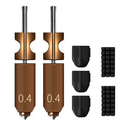 2 Pcs 0.4MM Integrated Adventurer 5X Nozzle Kit for Flashforge AD5X 3D Printe...