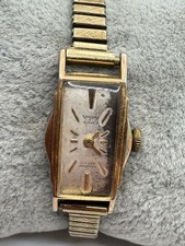 Vintage Ladies Citizen Poppy 19 Jewels Gold Tone Mechanical Watch WORKS