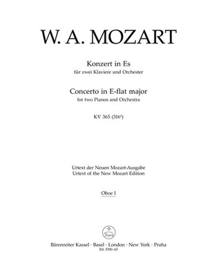 Concerto for two Pianos No.10 in E-flat major (K.365) (Wind Set) Orchestra Instr