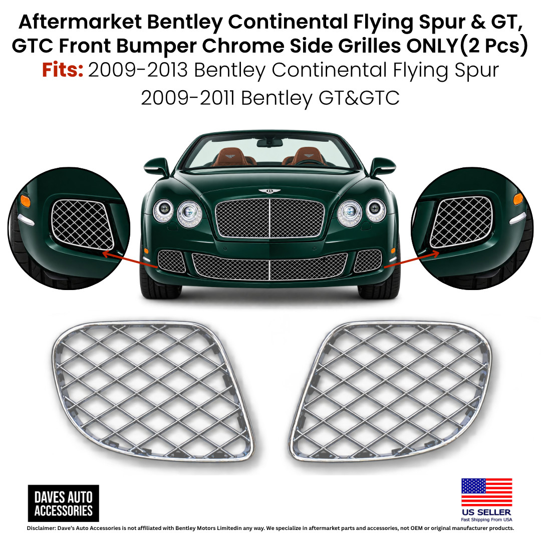 Bentley Continental GT 2013 Front Side grille Chrome