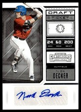 2018 Contenders Draft Picks Ticket Autograph Nick Decker Auto High School #75