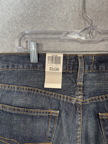 Levi Strauss Signature Jeans Mens 32x30 Blue Slim Straight Fit Low Rise Denim - Picture 10 of 11