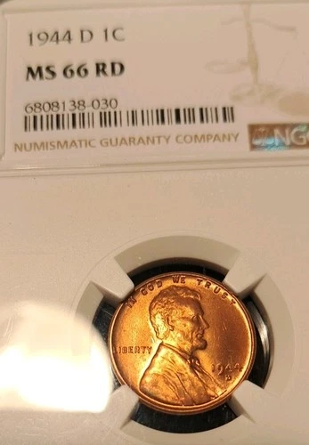 1944 Lincoln Cent NGC MS 66 RED