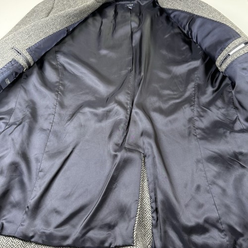 J.Crew Men’s Ludlow Wool Blend 2-Button Blazer/Jacket Gray Herringbone Size 42L - Picture 10 of 17