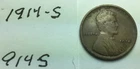 1914 S ; Wheat Penny in Good condition
