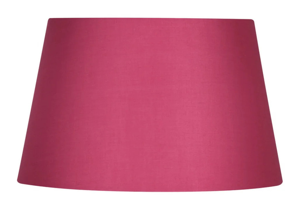 Lampshade Pink 14"" Hot Cotton Tapered Drum 355mm Oaks Lighting S901/14 HP
