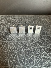 Set of 2 Vintage Silver Cuff Links Diamond and Onyx Cufflinks