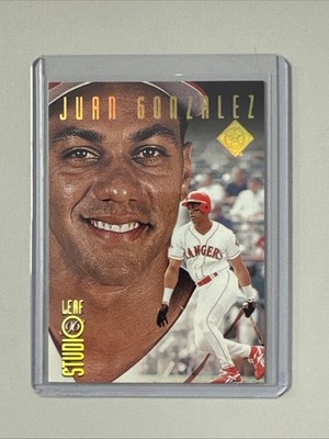1996 Leaf Studio Juan Gonzalez Gold /500