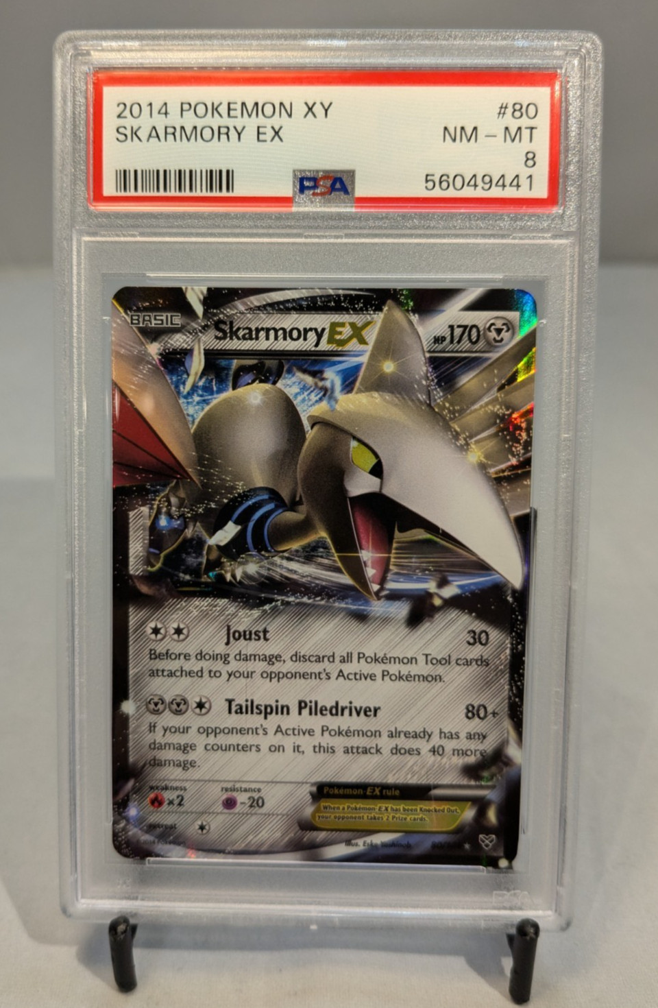 2014 Pokemon XY Base Skarmory EX #80 PSA 8 MINT