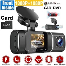 TOGUARD Dual FHD 1080P Dash Cam IR Night Vision Car Driving Recorder Camera 64G