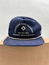 Mountain Coal Company Hat Adjustable Vintage West Elk Mine Navy Blue