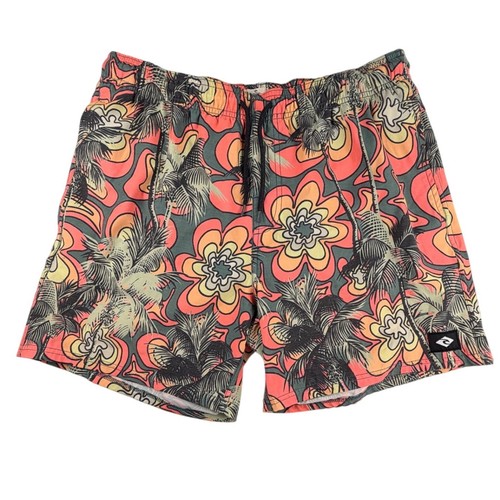 Rip Curl Laydays Mens Large Boardshorts Tropical Floral Palm Tree Swim Trunks L