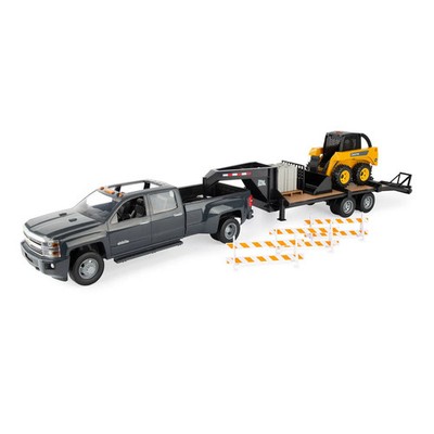 1:16 Big Farm John Deere Construction Set with Skid Loader, Chevrolet Silverado