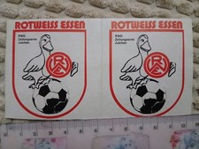 Zwei Aufkleber Rot-Weiss Essen RW Essen RWE Zeitungsente Julchen 80er Jahre