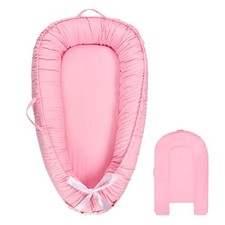 Cotton Baby Lounger Cover, Soft Portable Nest Replacement for Infants Pink