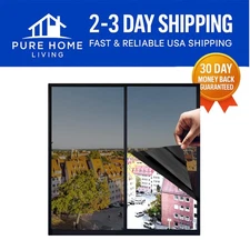 17.5"x16.4' Cosmic Black Window Film - One-Way Privacy, Heat & UV Protection