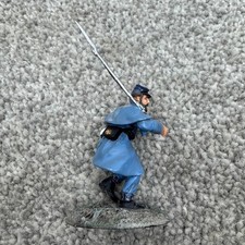 Britains American Civil War Union Infantry Metal Toy Solider Overcoat Charging