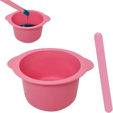 Silicone Waxing Pot Liner Non-Stick Bowl Hair Removal Spatula Pink