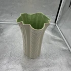 Vintage Red Wing Pottery Vase Made in USA Off-white and seafoam green MCM  #1155