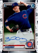 2020 Bowman Draft #CDA-BC Burl Carraway Chrome Draft Pick Autographs