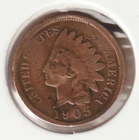 US Rare Old West 1905 Indian Head Penny Coin American Collection Shield Cent USA