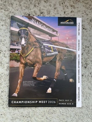 2026 Official Meadowlands 50th Anniversary Track Harness Horse Race Program 9/12