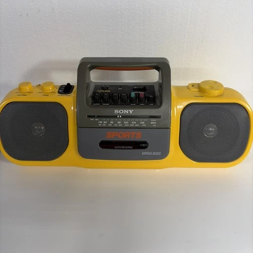 Vintage Sony Sports Boombox CFS-905 Mega Bass Portable Radio Cassette TESTED