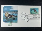 1990 Sea Otter 25c First Day Cover Moscow USSR Baltimore MD Joint Issue  a849