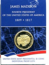 2007 S BU PROOF Presidential Dollar James Madison $1 Uncirculated Coin jim #4996