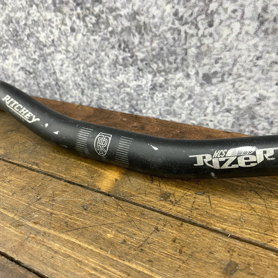Ritchey Rizer Handlebar Black Rise Bar Vintage MTB ATB 25.4 1990s ATB Cut 590 - Image 2 of 4
