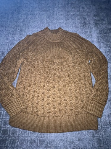 Madewell Cable Rust Colored Pullover Sweater Size L - Picture 4 of 6