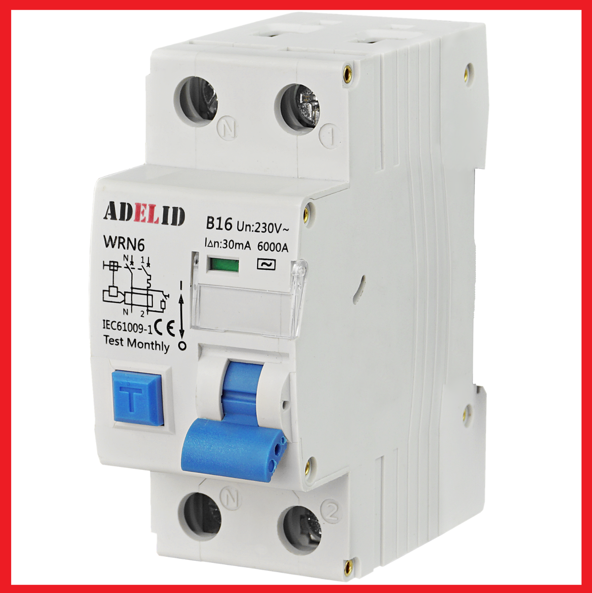 E.Next FI/LS Schalter RCBO B10A 30mA Typ A Fehlerstromschutzschalter Leitungsschutzschalter Kombischalter, Grau