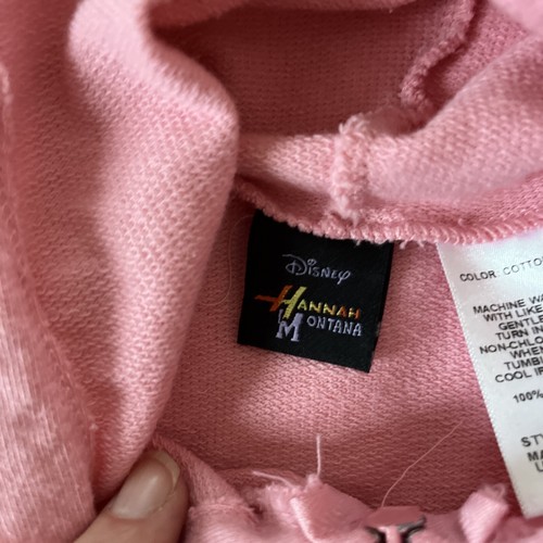 Vintage Disney Hannah Montana Hoodie, Zip Front, Pink, Youth Size XL (11/13) - Picture 10 of 11
