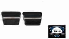 Gm Chevy Pontiac Clutch Brake  Pair Pedal Pad W Stainless Steel Trim