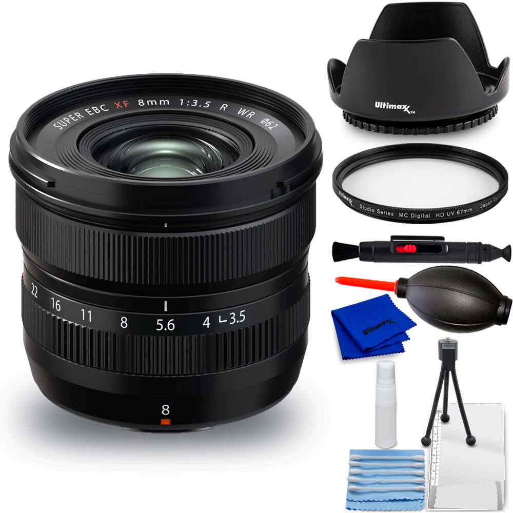 Fujifilm XF 8mm F/3.5 R Wr Lente 16797760 - 7PC Set Accessori